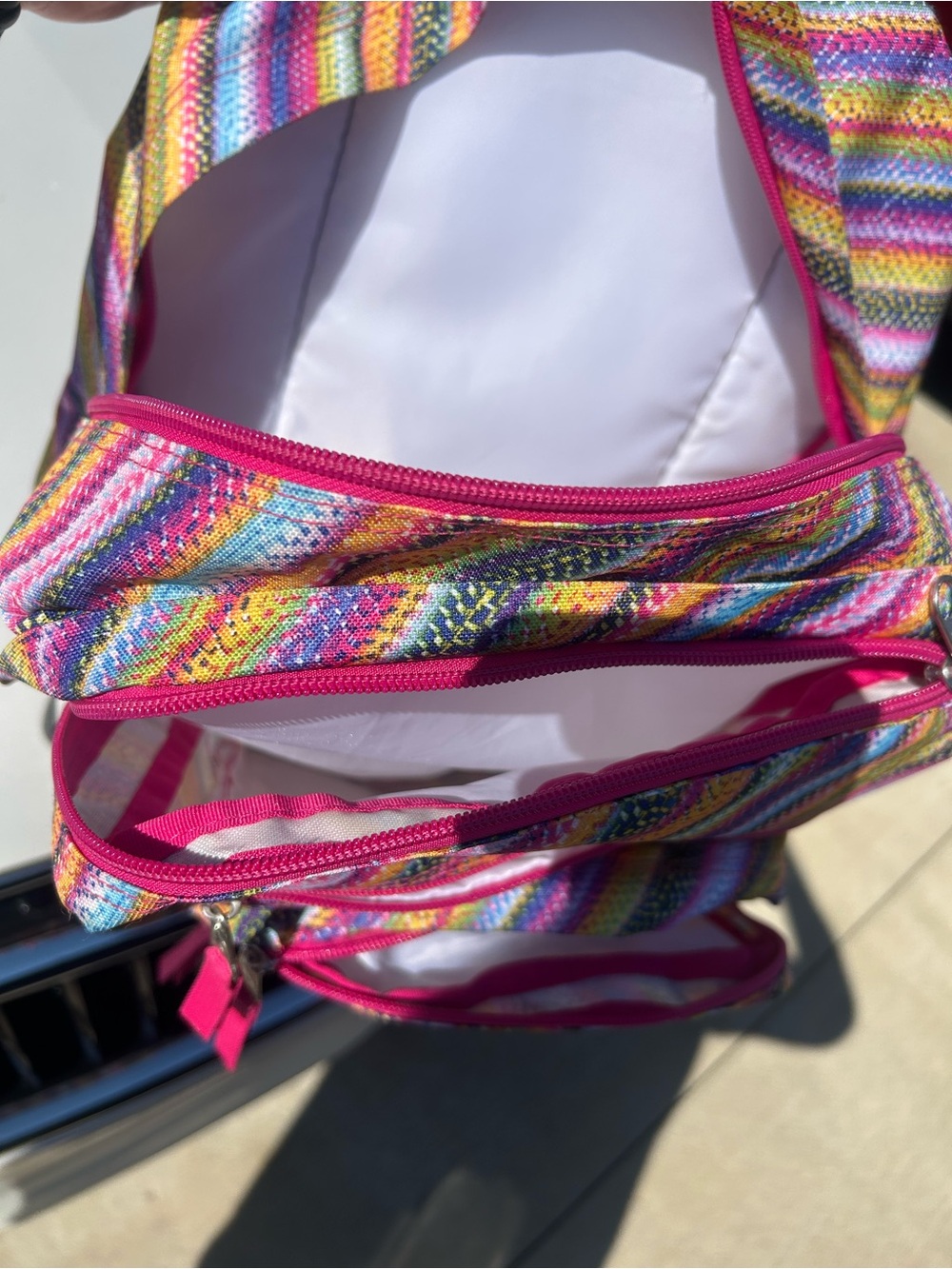 Backpack w/ multiple zipper compartments. - Picture 2 of 12